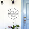 Hexagon Door Greetings - Welcome to Our Home Modern Rustic Word Art