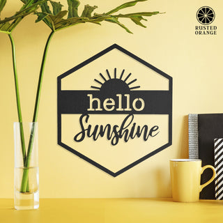 Hexagon Door Greetings - Welcome to Our Home Modern Rustic Word Art