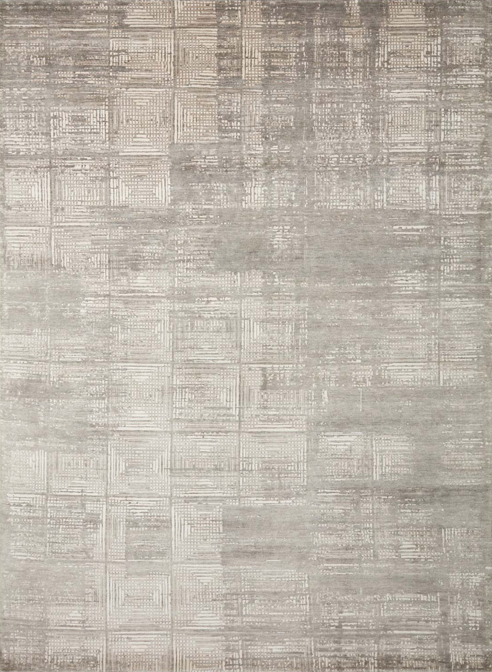 Loloi Indo Trans Wool Viscose One-of-a-Kinds Silver/Ivory Area Rug