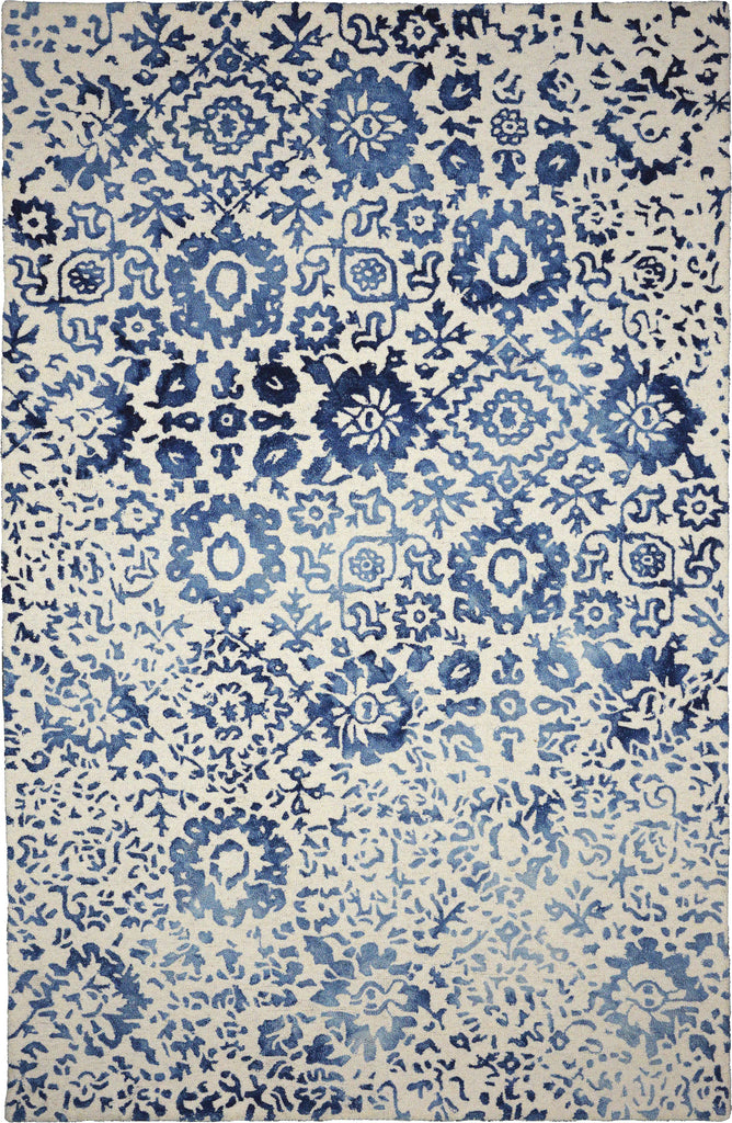 JazzyFloors Batik 10828 Navy Area Rug