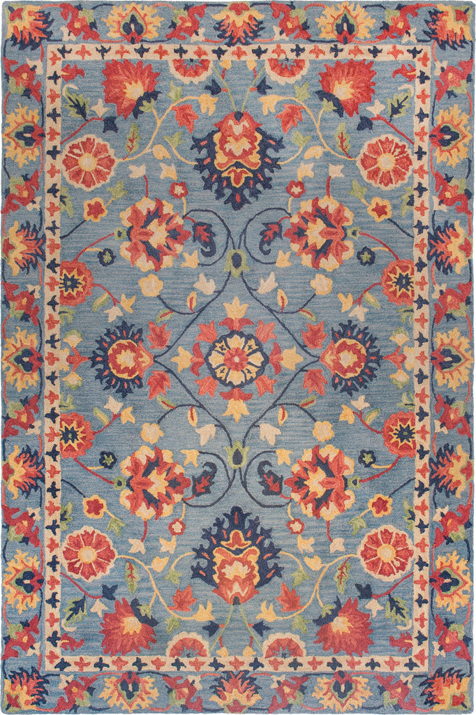 JazzyFloors Williamsburg 10829 Blue Area Rug