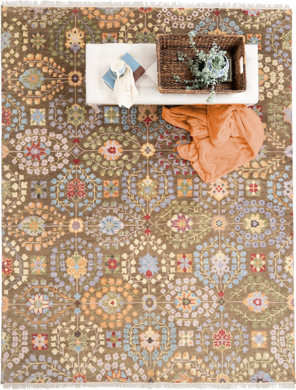 Capel Carenton-Eisley 1150 Green Multi 275 Area Rug Rectangle Roomshot Image 1 Feature
