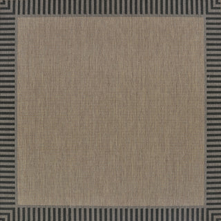 Couristan Recife Wicker Stitch Cocoa/Black Area Rug Main