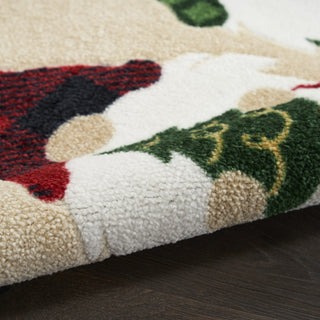 Nourison Accent Decor/Xmas 170JP Beige Area Rug Corner Image
