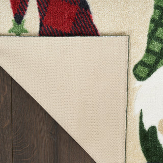 Nourison Accent Decor/Xmas 170JP Beige Area Rug Corner Image