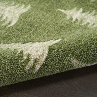 Nourison Accent Decor/Xmas 173JP Olive Area Rug Corner Image