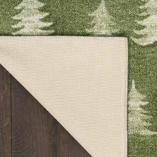 Nourison Accent Decor/Xmas 173JP Olive Area Rug Corner Image