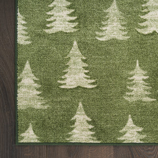 Nourison Accent Decor/Xmas 173JP Olive Area Rug Detail Image