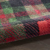 Nourison Accent Decor/Xmas 188JP Red Black Area Rug Corner Image