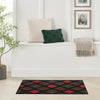 Nourison Accent Decor/Xmas 188JP Red Black Area Rug Corner Image
