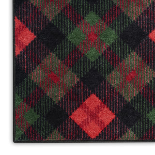 Nourison Accent Decor/Xmas 188JP Red Black Area Rug T' R