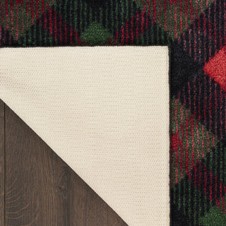 Nourison Accent Decor/Xmas 188JP Red Black Area Rug Corner Image