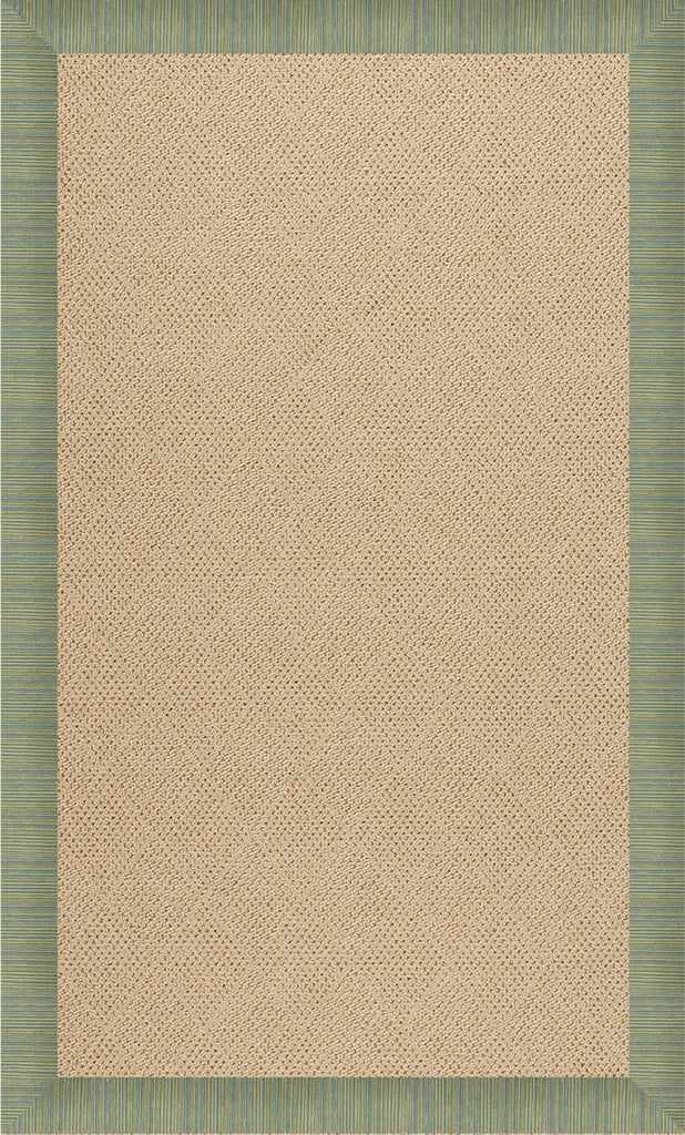 Capel Zoe-Cane Wicker 1990 Blue Gold Stripe Area Rug