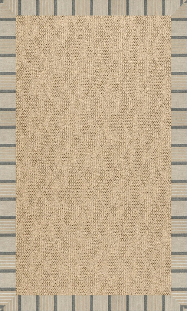 Capel Zoe-Cane Wicker 1990 Beige Light Grey Area Rug