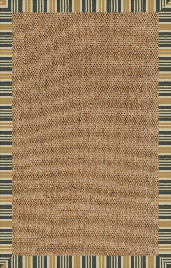 Capel Zelda-Basketweave 2085 Black Stripe Area Rug