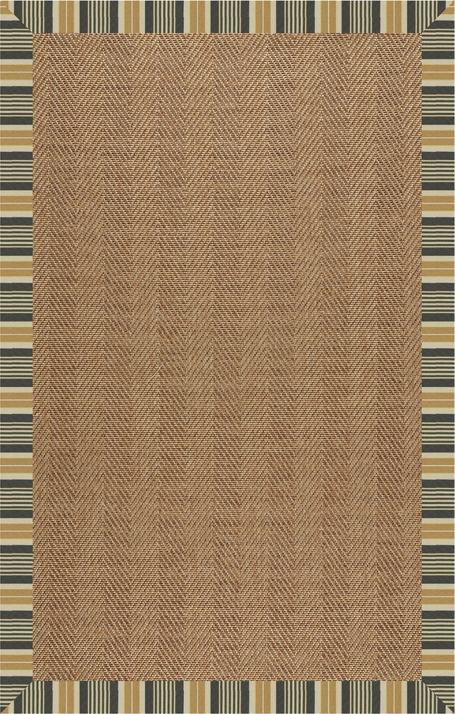 Capel Zelda-Herringbone 2091 Black Stripe Area Rug