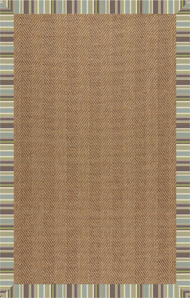 Capel Zelda-Herringbone 2091 Blue Stripe Area Rug