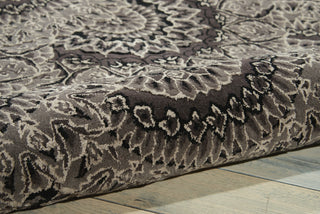 Nourison 2000 2335 Black Grey Area Rug Corner Image