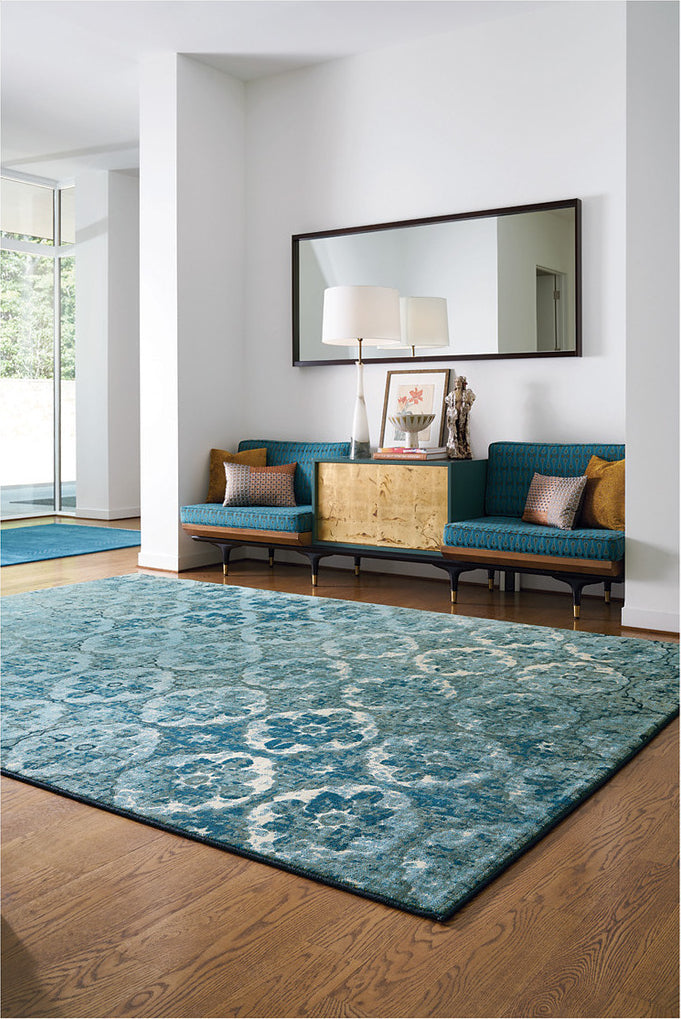 Capel Kevin O'Brien Cavalcade-Constantinople 2478 Azure Area Rug Rectangle Roomshot Image 1 Feature