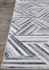 Couristan Prairie Archetype Grey Black Area Rug Corner Image