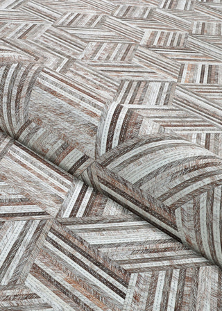 Couristan Prairie Geo Mosaic Grey Blush Area Rug Detail Image