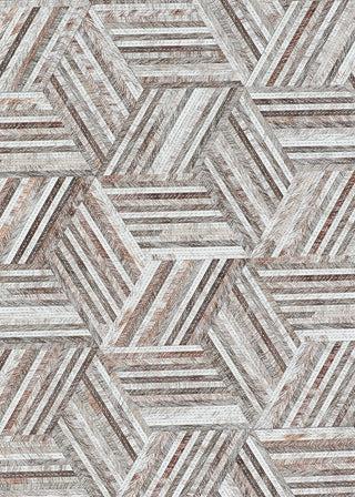 Couristan Prairie Geo Mosaic Grey Blush Area Rug Pile Image