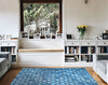 Couristan Prairie Solstice Marine Blue Area Rug Lifestyle Image Feature