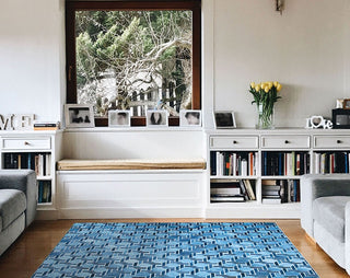 Couristan Prairie Solstice Marine Blue Area Rug Lifestyle Image Feature