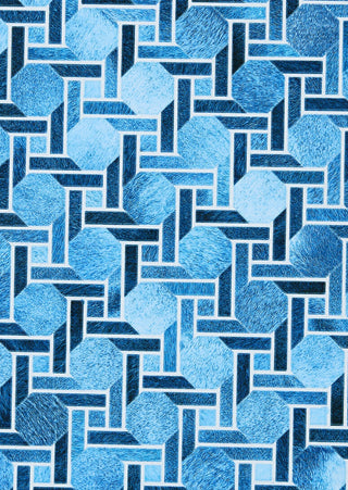 Couristan Prairie Solstice Marine Blue Area Rug Pile Image