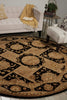 Nourison 3000 3107 Black Area Rug Corner Image