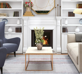 Couristan Siena Ombre Multi/Ivory Area Rug Lifestyle Image Feature