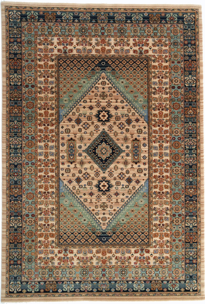 Capel Kindred-Heriz 3450 Sand Blue Area Rug