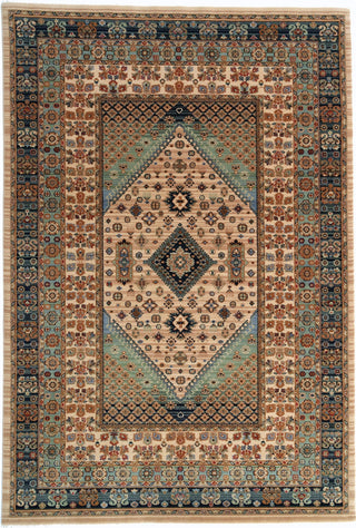 Capel Kindred-Heriz 3450 Sand Blue Area Rug