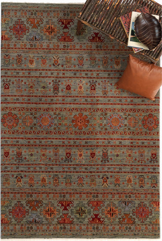 Capel Kindred-Kilim 3459 Slate Blue Area Rug