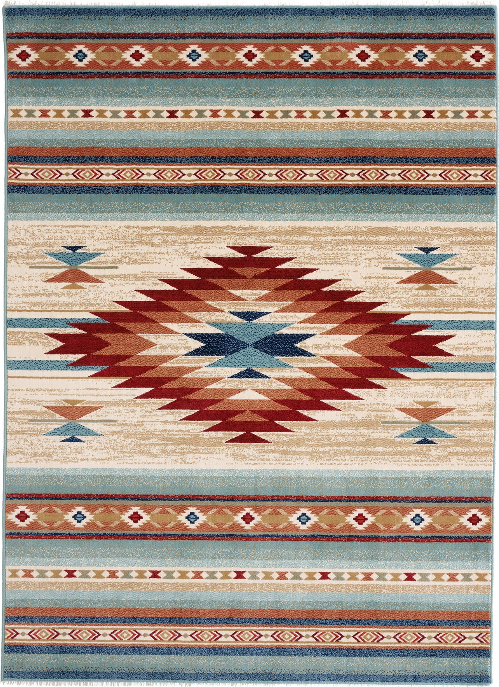 Capel Julius-Navajo 3465 Cinnamon Blue 550 Area Rug