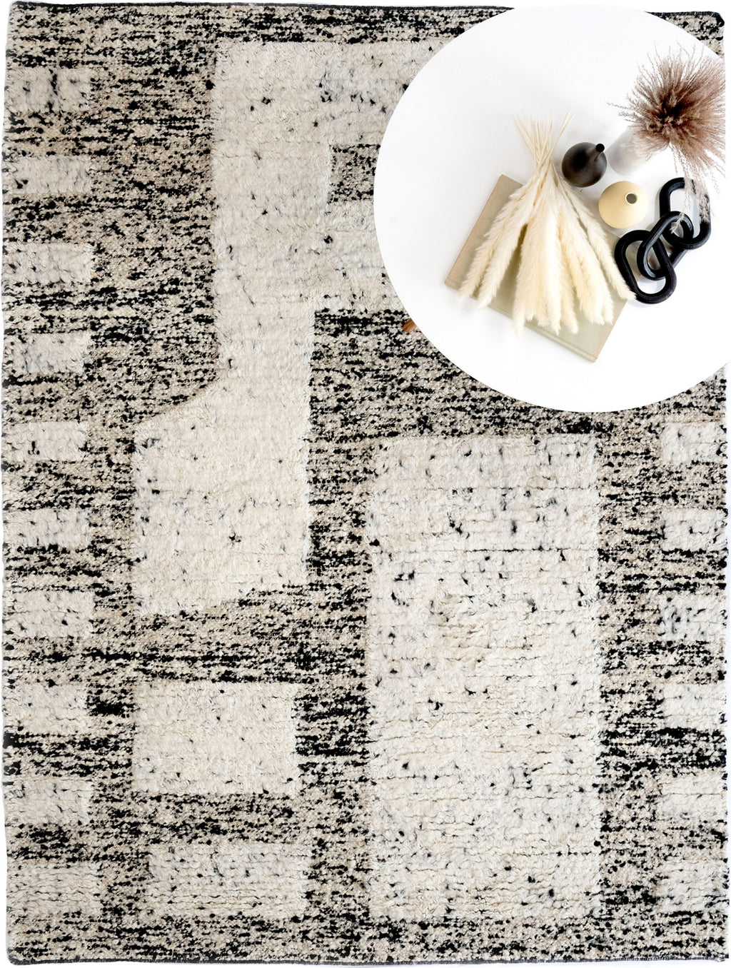 Capel Ariette 3480 Onyx Snow Area Rug Rectangle Roomshot Image 1 Feature