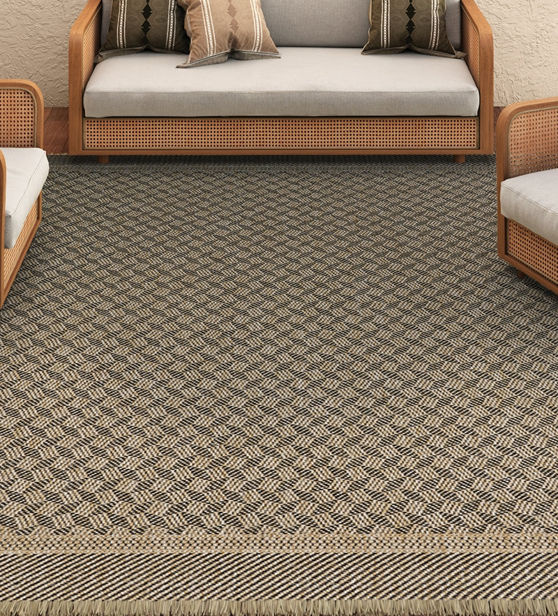 Couristan Naturalistic Symmetry Natural/Black Area Rug Lifestyle Image Feature