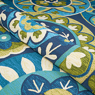 Couristan Covington Rip Tide Ocean/Green Area Rug Detail Image