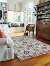 Capel Flame-Keshan 3815 Ivory Area Rug Rectangle Roomshot Image 1 Feature