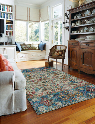 Capel Benz-Manisa 3824 Med Blue Area Rug Rectangle Roomshot Image 1 Feature