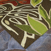 Couristan Covington Areca Palms Azure/Forest Green Area Rug Close Up Image