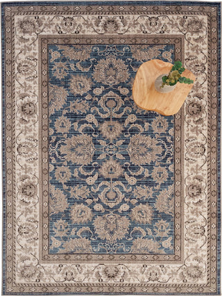 Capel Thrace-Keshan 4403 Medium Blue Area Rug