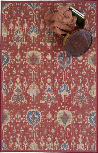 Capel Sanibel-Ikat 5100 Crimson 550 Area Rug Rectangle Roomshot Image 1 Feature