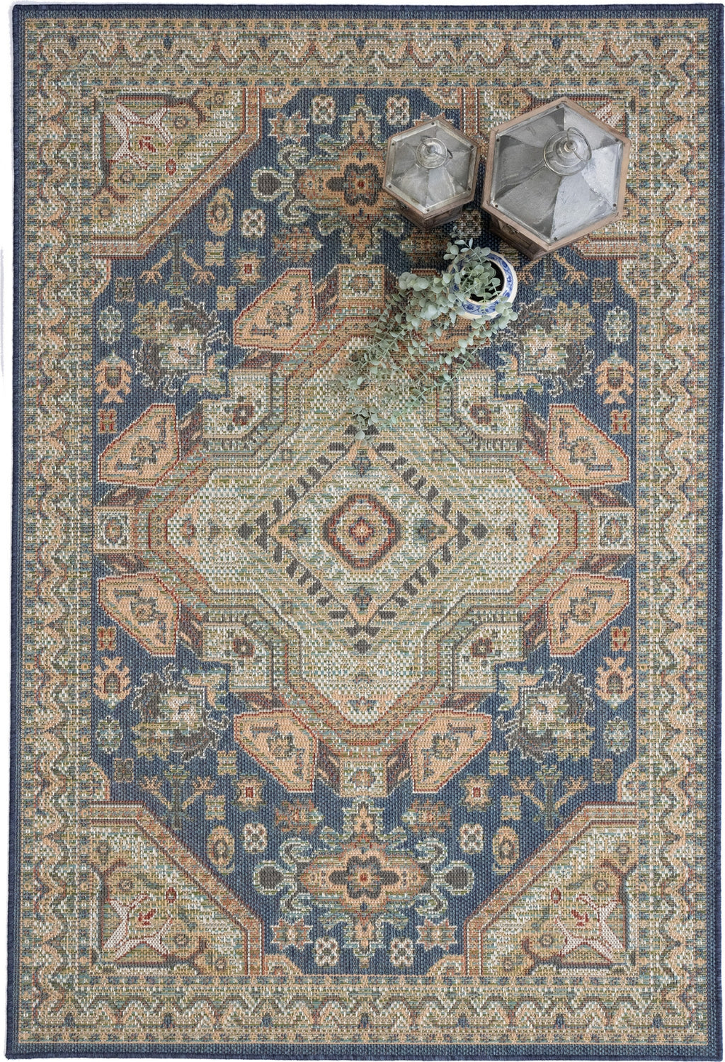 Capel Sanibel-Tabriz 5101 Blue 475 Area Rug Rectangle Roomshot Image 1 Feature