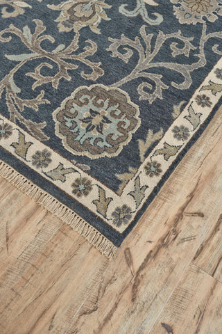 Feizy Namche 6157F Slate/Blue Area Rug Corner Image