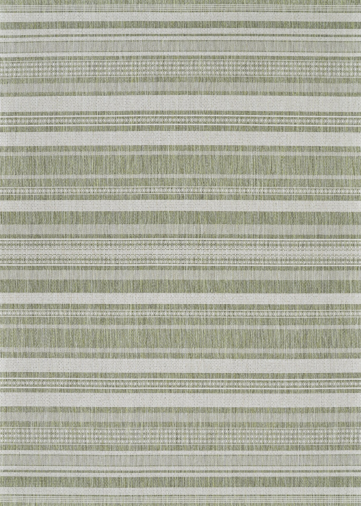 Couristan Recife Gazebo Stripe Sage Leaf/Ivory Area Rug main image