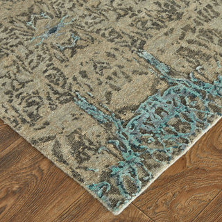 Havila Fine Rugs Adore R1022 Silver/Turquoise Area Rug