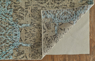 Havila Fine Rugs Adore R1022 Silver/Turquoise Area Rug