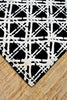 Feizy Bamboo Lattice 7054F Black/White Area Rug Corner Image