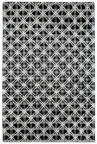 Feizy Bamboo Lattice 7054F Black/White Area Rug main image